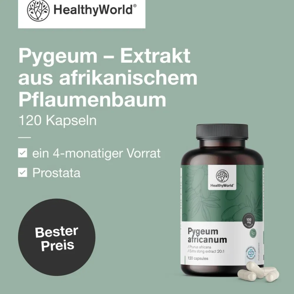 HealthyWorld Pygeum – Extrakt aus afrikanischem Pflaumenbaum> Best