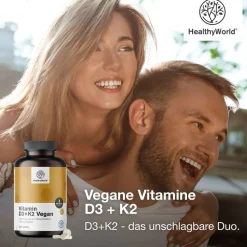 HealthyWorld Vegane Vitamine D3+K2| Sale