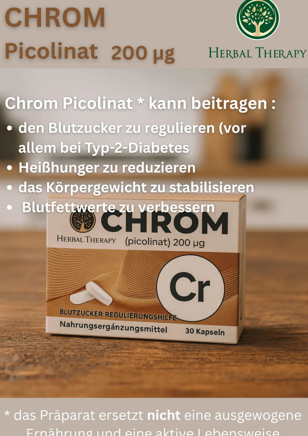 Herbal Therapy Chrom (Picolinat) 200 μg>