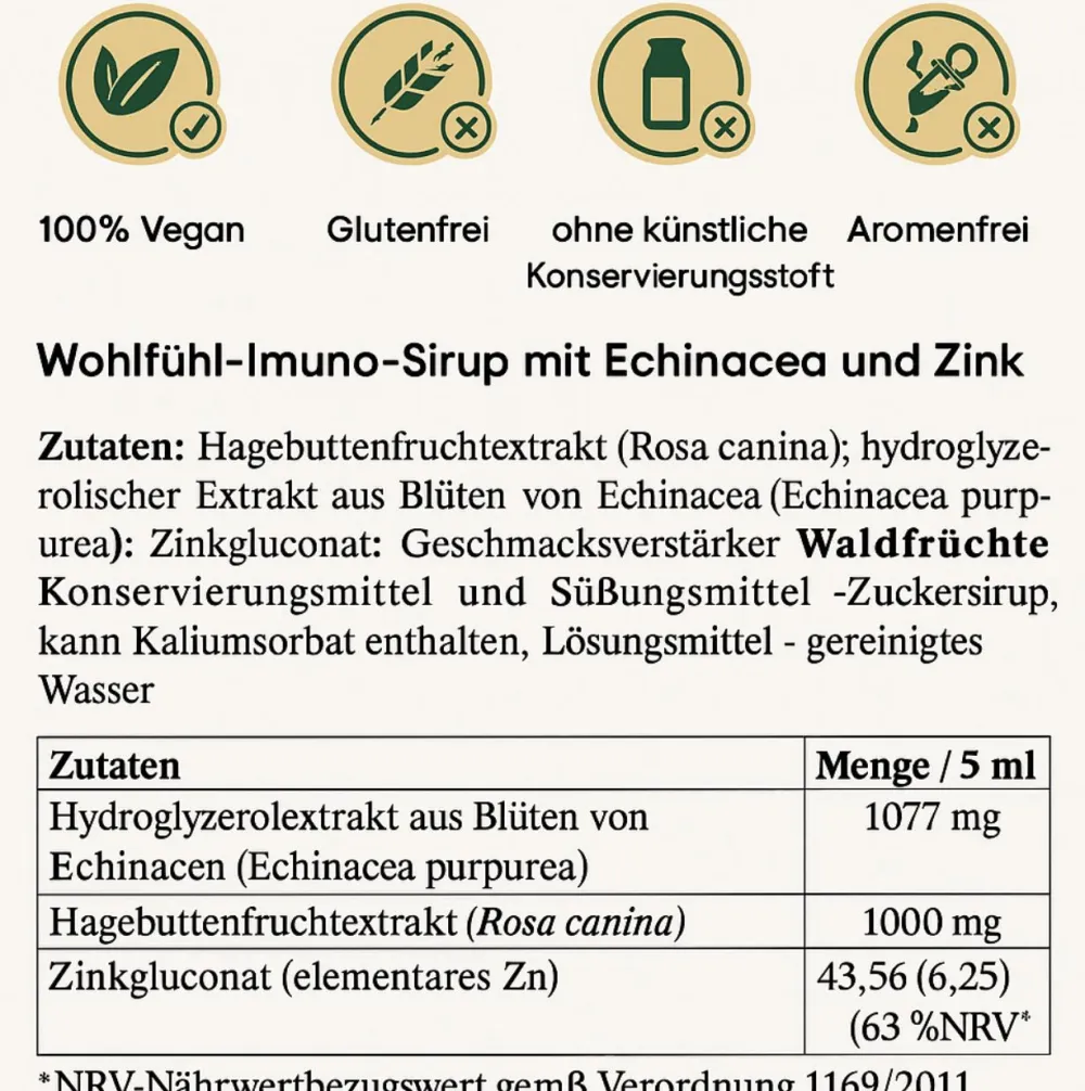 Herbal Therapy Wohlfühl -Imuno-Sirup mit Echinacea und Zink| Outlet