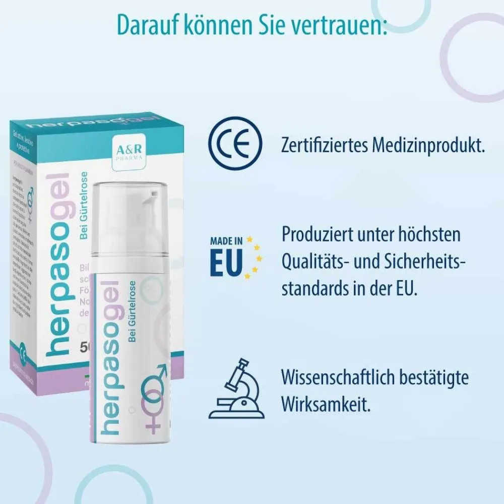 Herpasogel bei Gürtelrose | Fördert die Normalisierung der Haut bei Herpes zoster> Hot