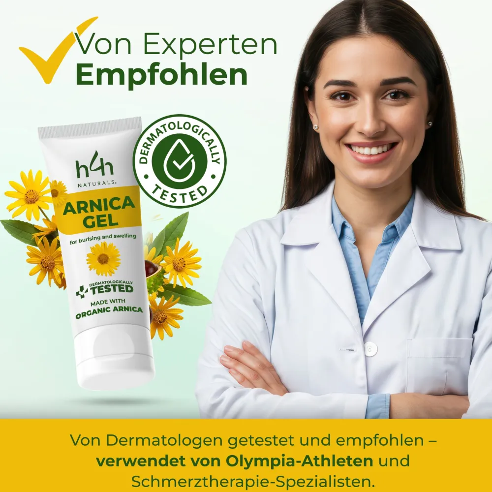 H4H Naturals® Arnika Salbe & Pferdesalbe Gel Linderung bei Knie, Gelenk, Nacken & Muskel> Clearance