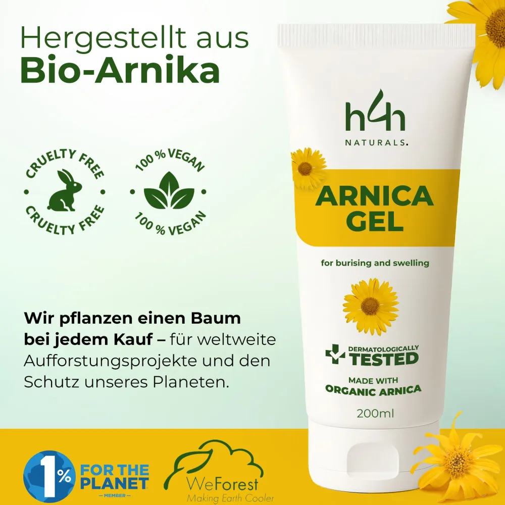 H4H Naturals® Arnika Salbe & Pferdesalbe Gel Linderung bei Knie, Gelenk, Nacken & Muskel> Clearance