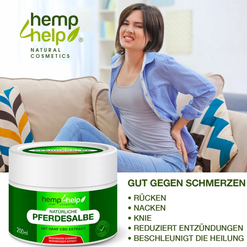 H4H Naturals® Pferdesalbe Extra Stark mit Bio CBD Linderung bei Knie, Gelenk, Nacken & Muskel> Discount