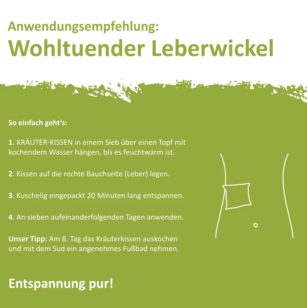 Hildegard von Bingen Kräuterkissen für Leberwickel> New