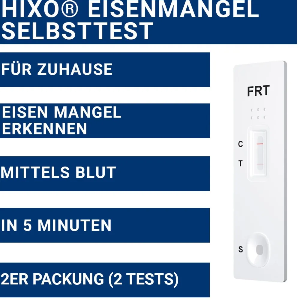 HIXO Eisenmangel (Ferritin) Selbsttest – Schnelltest| Online