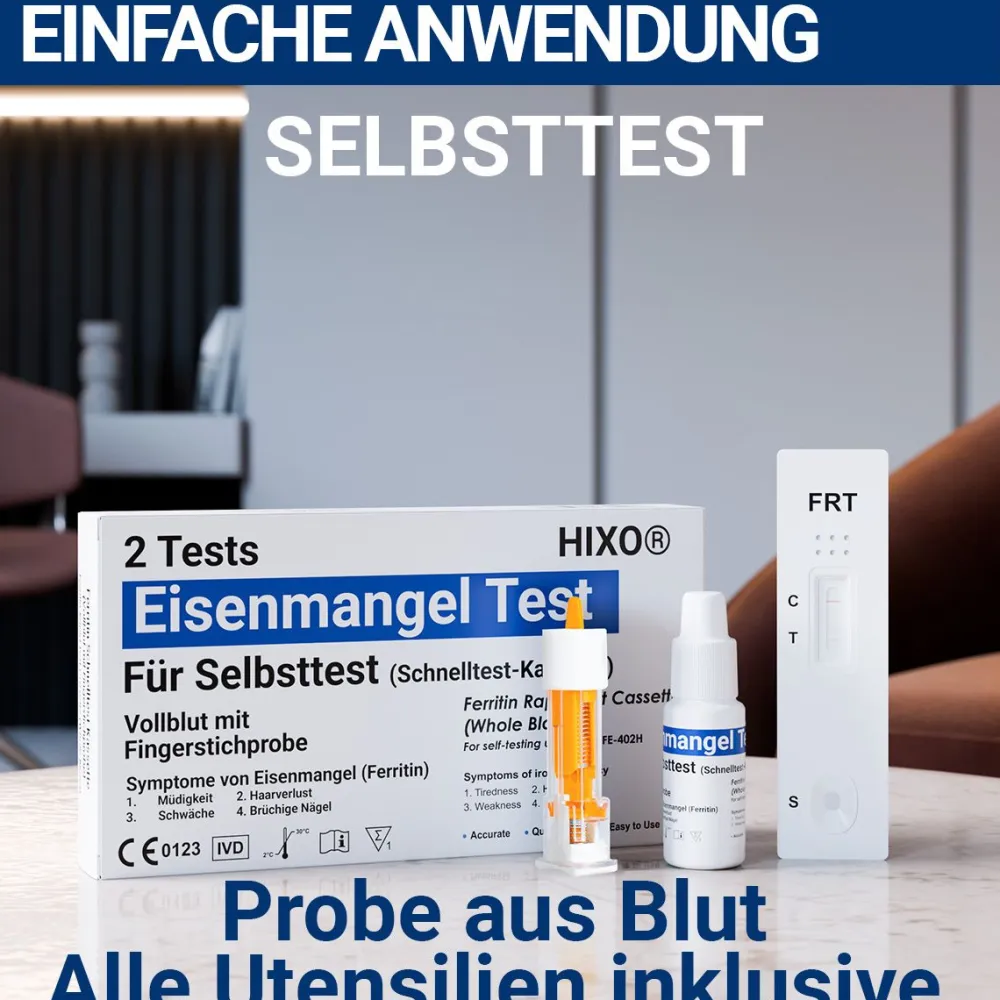 HIXO Eisenmangel (Ferritin) Selbsttest – Schnelltest| Online