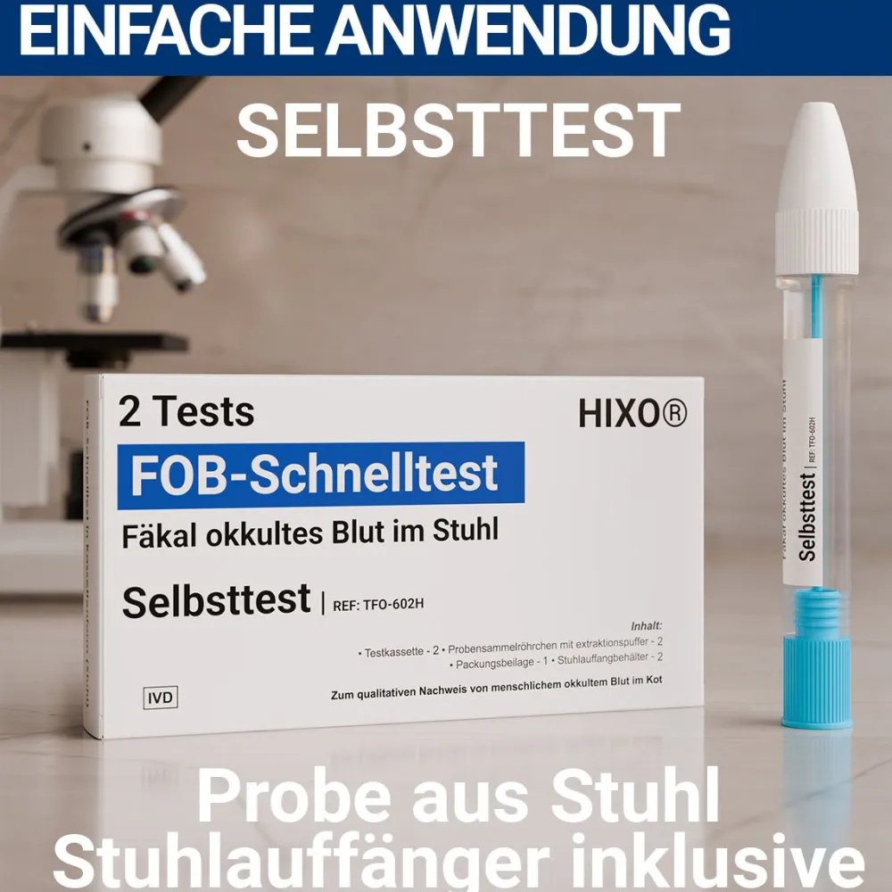 HIXO FOB Schnelltest - Darmkrebstest Früherkennung>