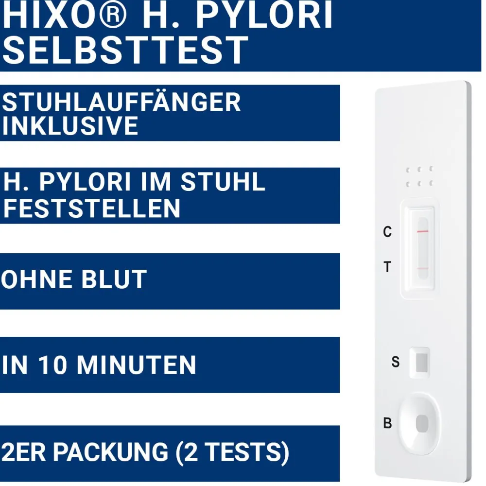 HIXO H. Pylori (Helicobacter Pylori) Schnelltest Stuhl| Hot