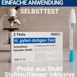 HIXO H. Pylori (Helicobacter Pylori) Schnelltest Stuhl| Hot