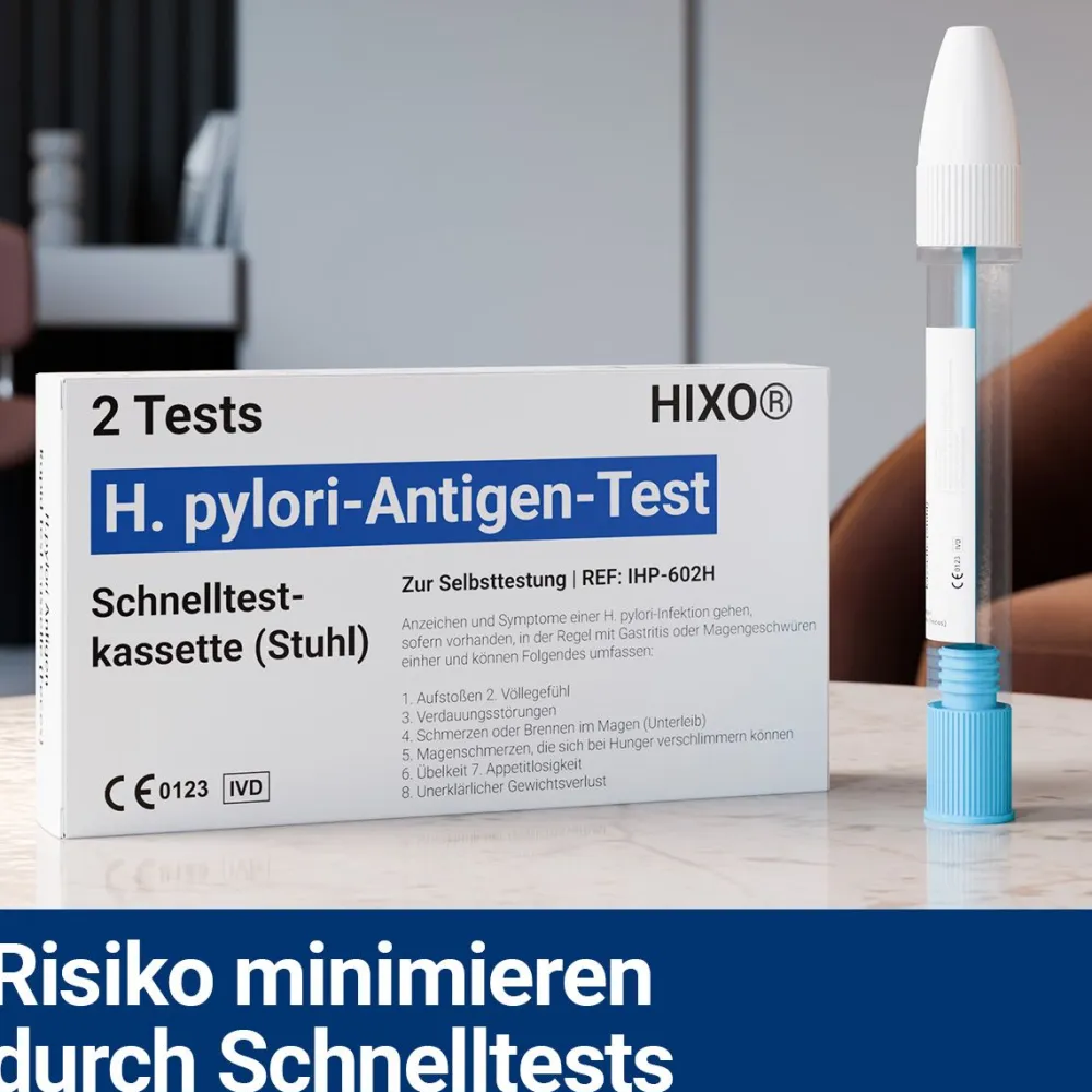 HIXO H. Pylori (Helicobacter Pylori) Schnelltest Stuhl| Hot
