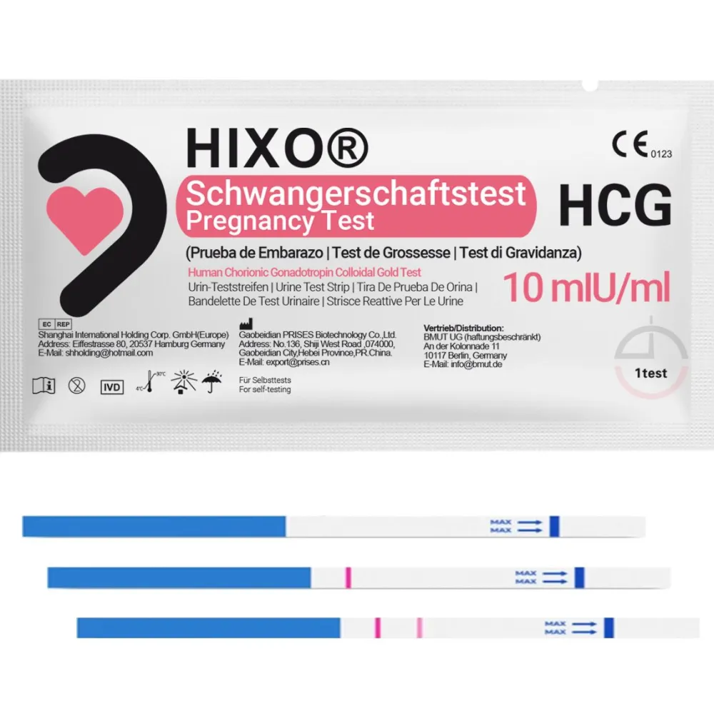 HIXO ultraempfindlicher Schwangerschaftstest 10 miu/ml> Outlet