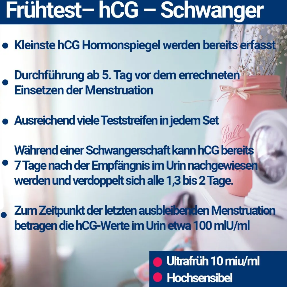 HIXO ultraempfindlicher Schwangerschaftstest 10 miu/ml> Outlet