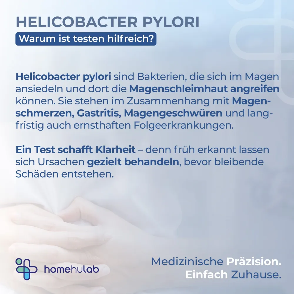 Homehulab 2x Helicobacter Pylori Schnelltest bei Gastritis und Sodbrennen - Ergebnis in Minuten> Clearance