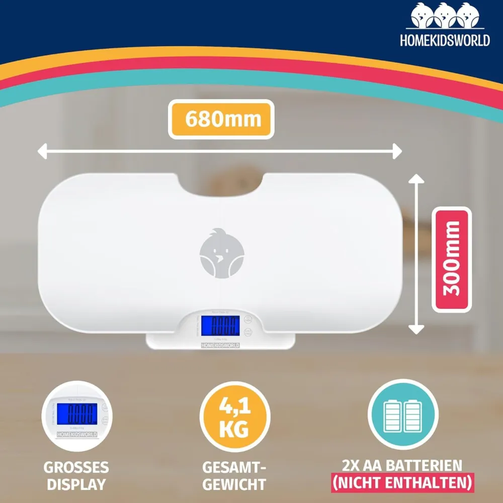 HomeKidsWorld Kombi-Waage Baby & Erwachsene – digital & präzise|