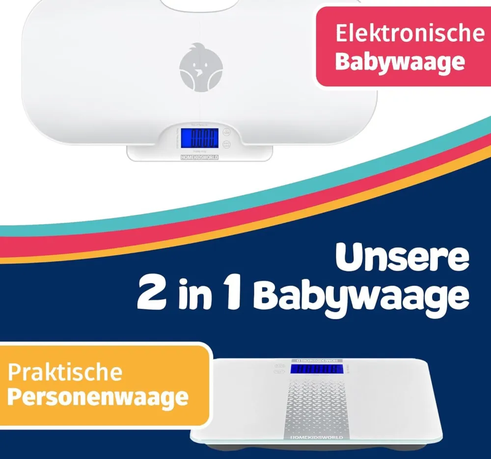 HomeKidsWorld Kombi-Waage Baby & Erwachsene – digital & präzise|