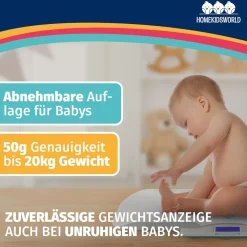 HomeKidsWorld Kombi-Waage Baby & Erwachsene – digital & präzise|