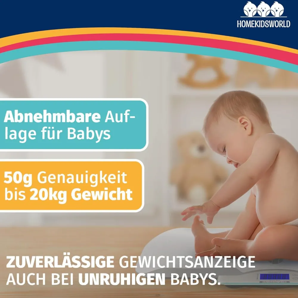 HomeKidsWorld Kombi-Waage Baby & Erwachsene – digital & präzise|