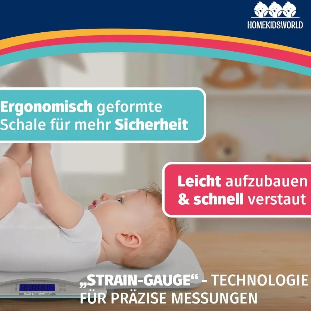 HomeKidsWorld Kombi-Waage Baby & Erwachsene – digital & präzise|