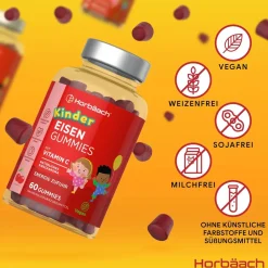 Horbaach Kinder Eisen Vitamin C Gummibärchen><noscript><img width=