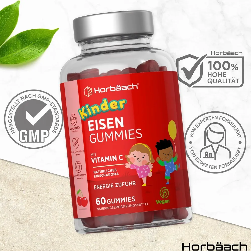 Horbaach Kinder Eisen Vitamin C Gummibärchen> New