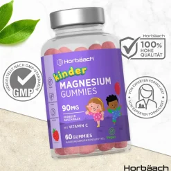 Horbaach Magnesium 90mg Gummibärchen für Kinder| Clearance