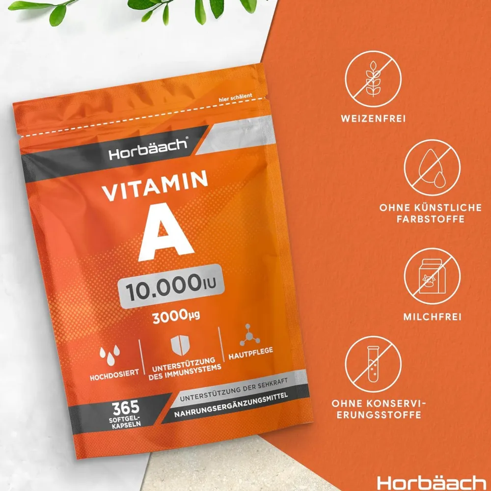 Horbaach Vitamin A Hochdosiert 10000 IE Kapseln> Outlet