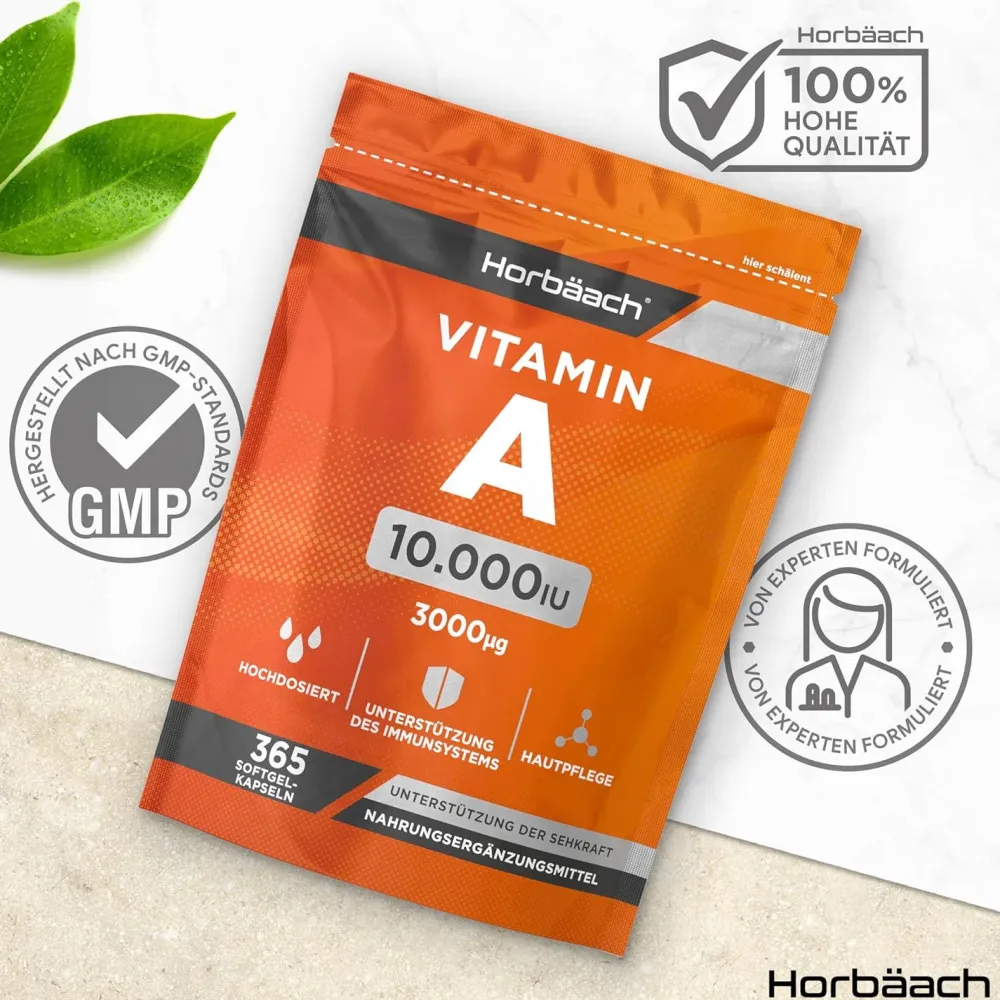 Horbaach Vitamin A Hochdosiert 10000 IE Kapseln> Outlet