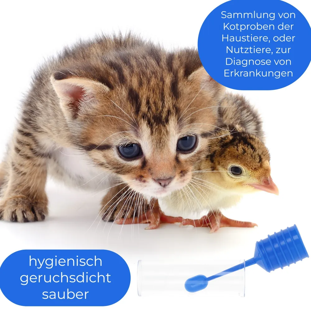 Horn Medical Probenröhrchen / Untersuchungsröhrchen mit integriertem Löffel| Discount