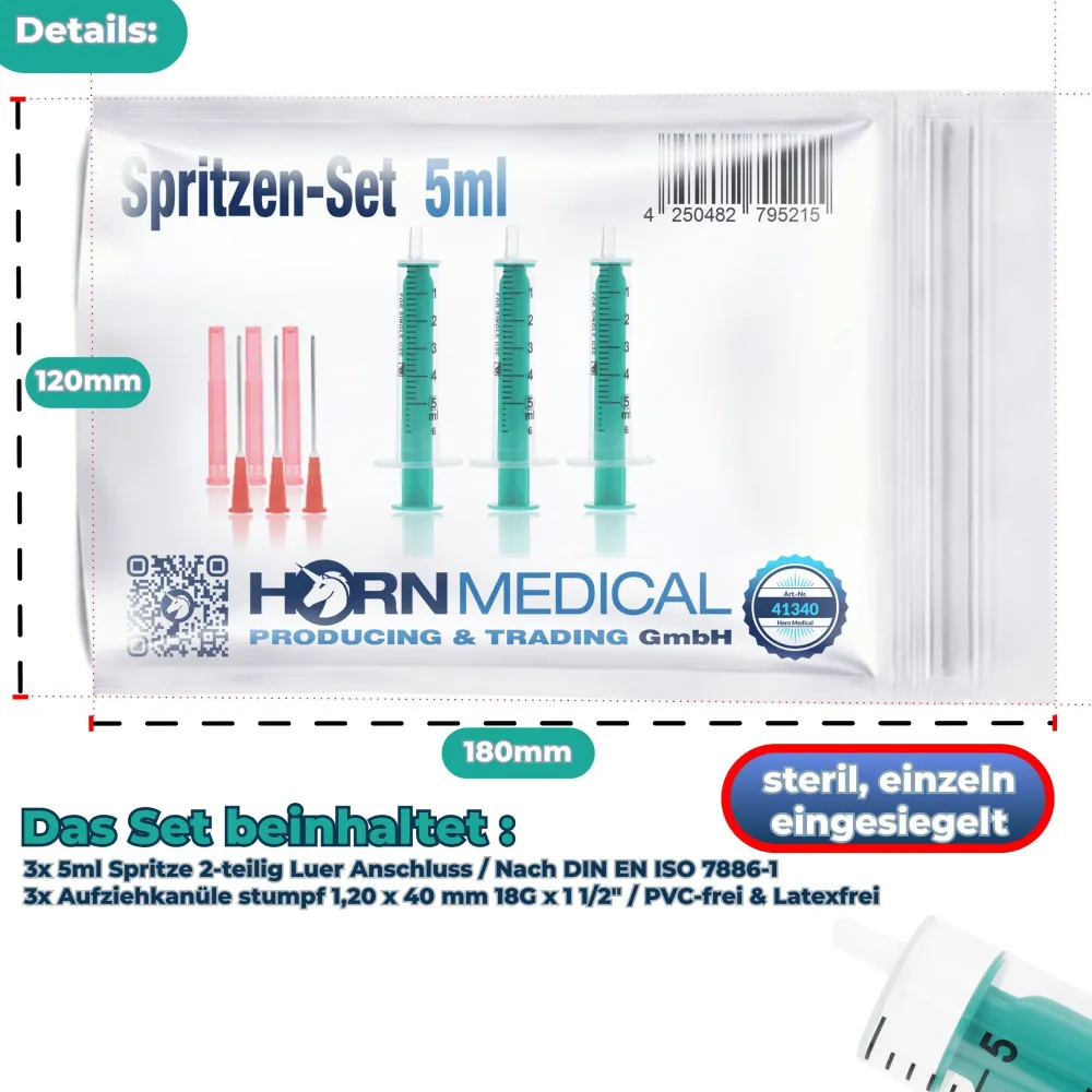 Horn Medical Spritzen-Set 5ml| Best