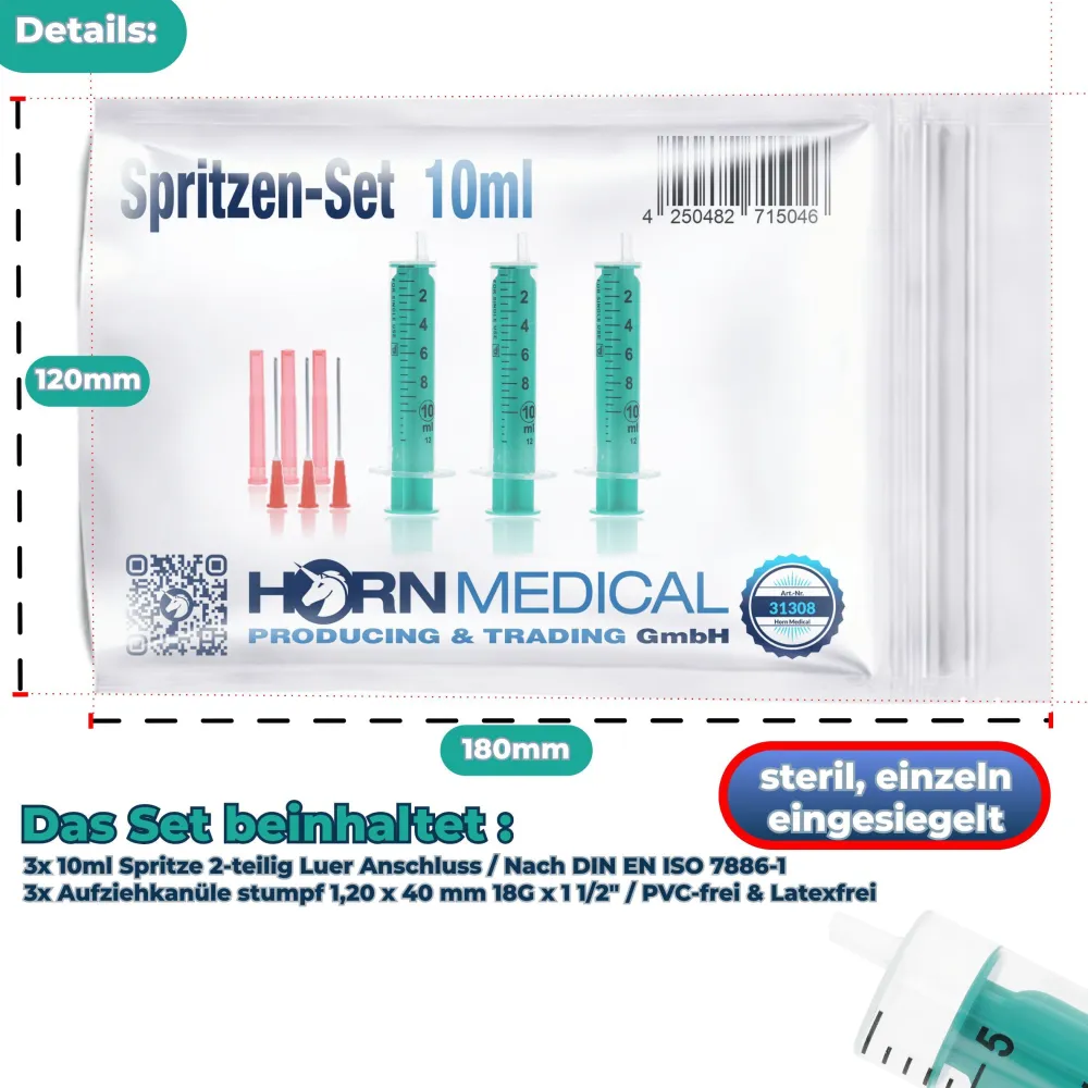 Horn Medical Spritzen-Set 10ml| Best