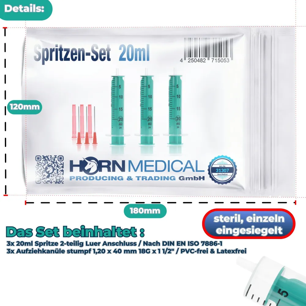 Horn Medical Spritzen-Set 20ml| New