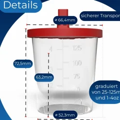 Horn Medical Urinproben-Becher mit Schnappdeckel><noscript><img width=