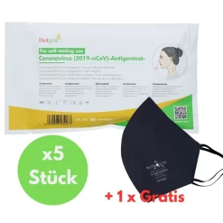 Hotgen Covid-19-Antigen-Selbsttest Kombis + Gratis Nanovio FFP2 Maske> Discount