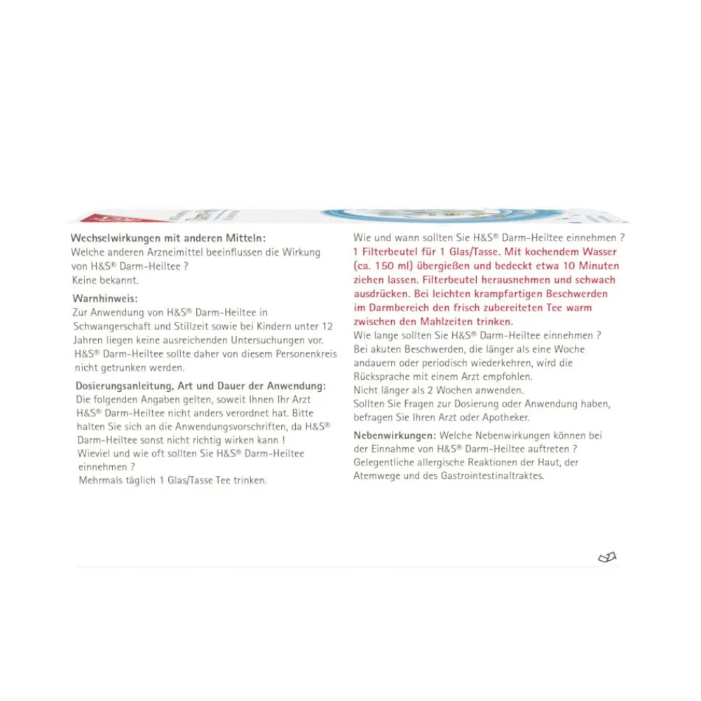 H&S® Darm-Heiltee>H&S Arzneitee Clearance