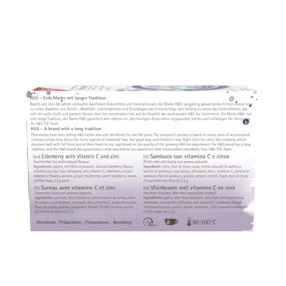 H&S Holunder mit Vitamin C und Zink Filterbeutel>H&S Arzneitee Clearance