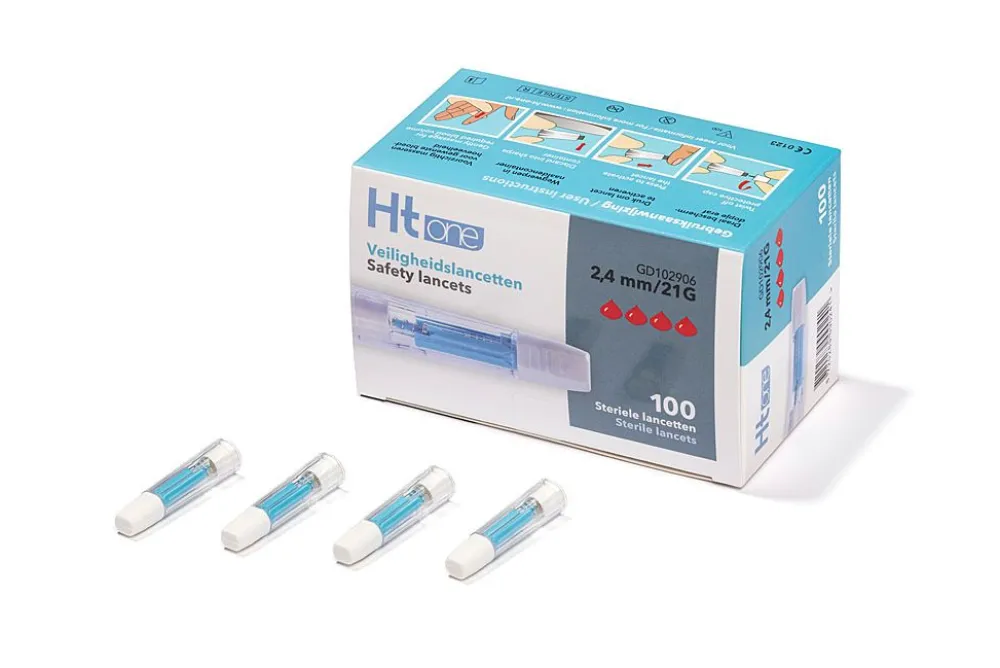HT One Sicherheitslanzetten (2,4 mm) - 100 Stück|TESTER Clearance