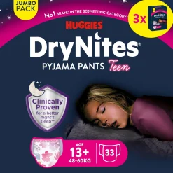Huggies Nachtwindeln Mädchen ab 13 bis ca. 17 Jahre|DryNites Outlet