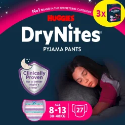 Huggies Windeln Windelhosen Mädchen 8-13 J (30-48 kg) Monatspack>DryNites Best