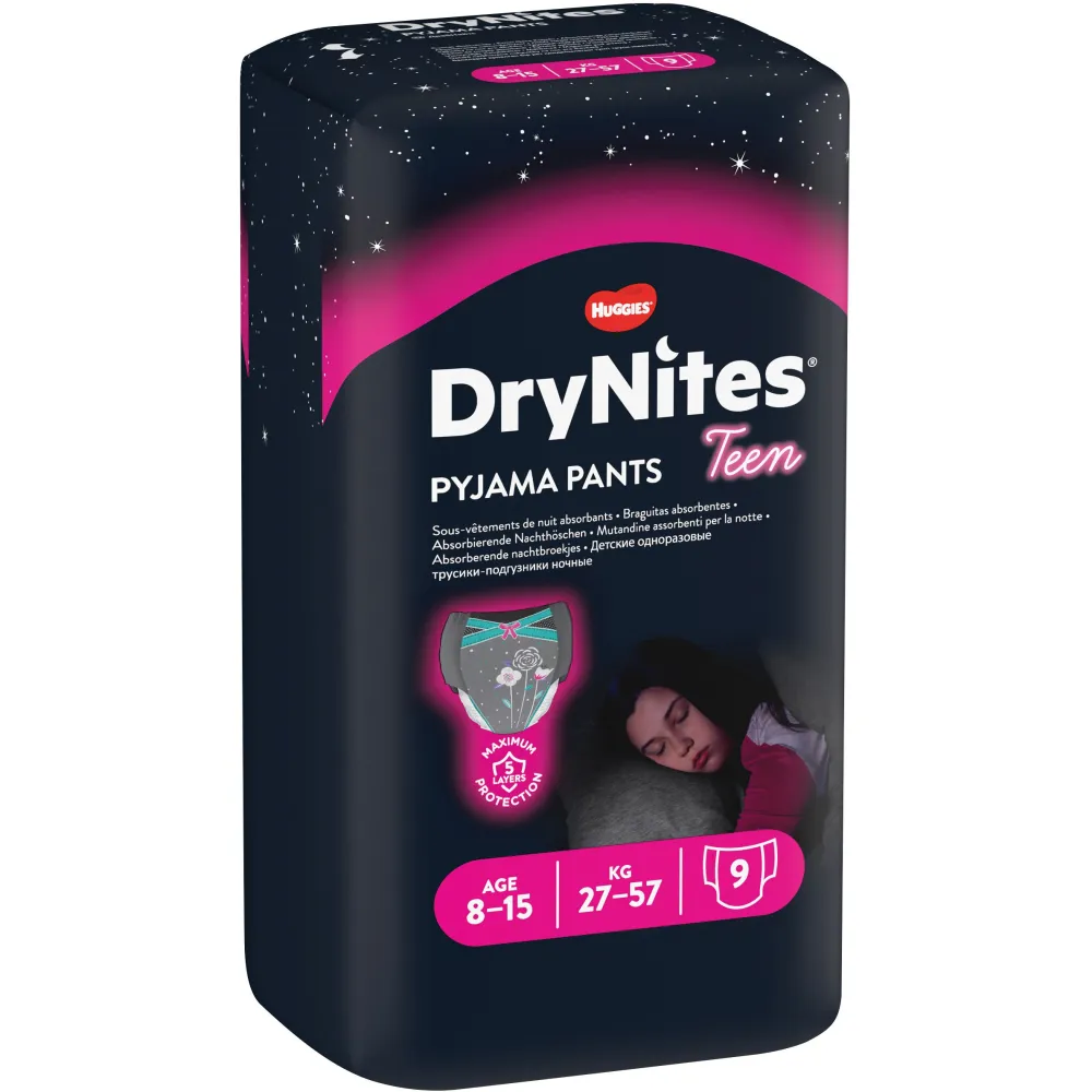 Huggies Windeln Windelhosen Mädchen 8-13 J (30-48 kg) Monatspack>DryNites Best