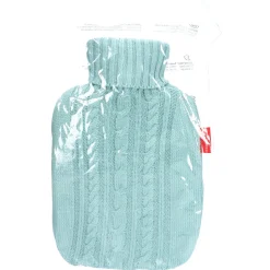 HUGO FROSCH Wärmflasche Klassik 1,8l Strickbezug pastell-blau| Sale
