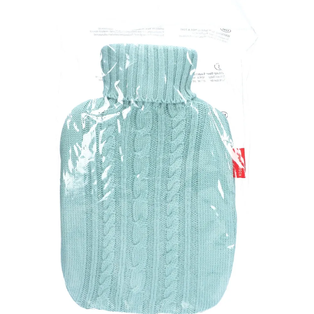 HUGO FROSCH Wärmflasche Klassik 1,8l Strickbezug pastell-blau| Sale