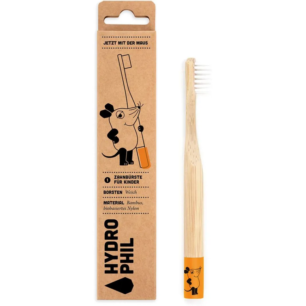 Maus Kids Zahnbürste Extra weich orange|HYDROPHIL Best