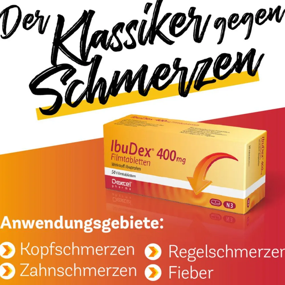 IbuDex® 200 mg, bei Kopfschmerzen, Zahnschmerzen und Fieber|