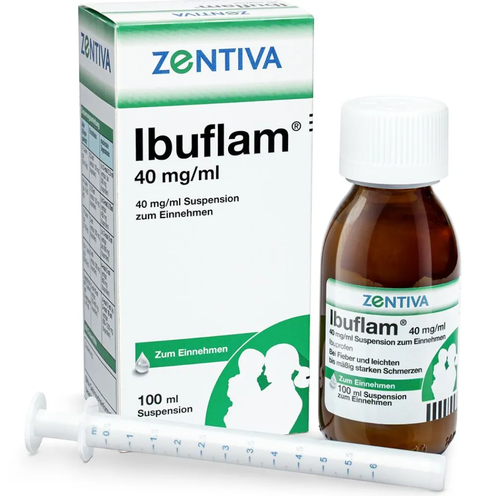 Ibuflam®40 mg/ml bei Fieber und leichten bis mäßig starken Schmerzen> Clearance