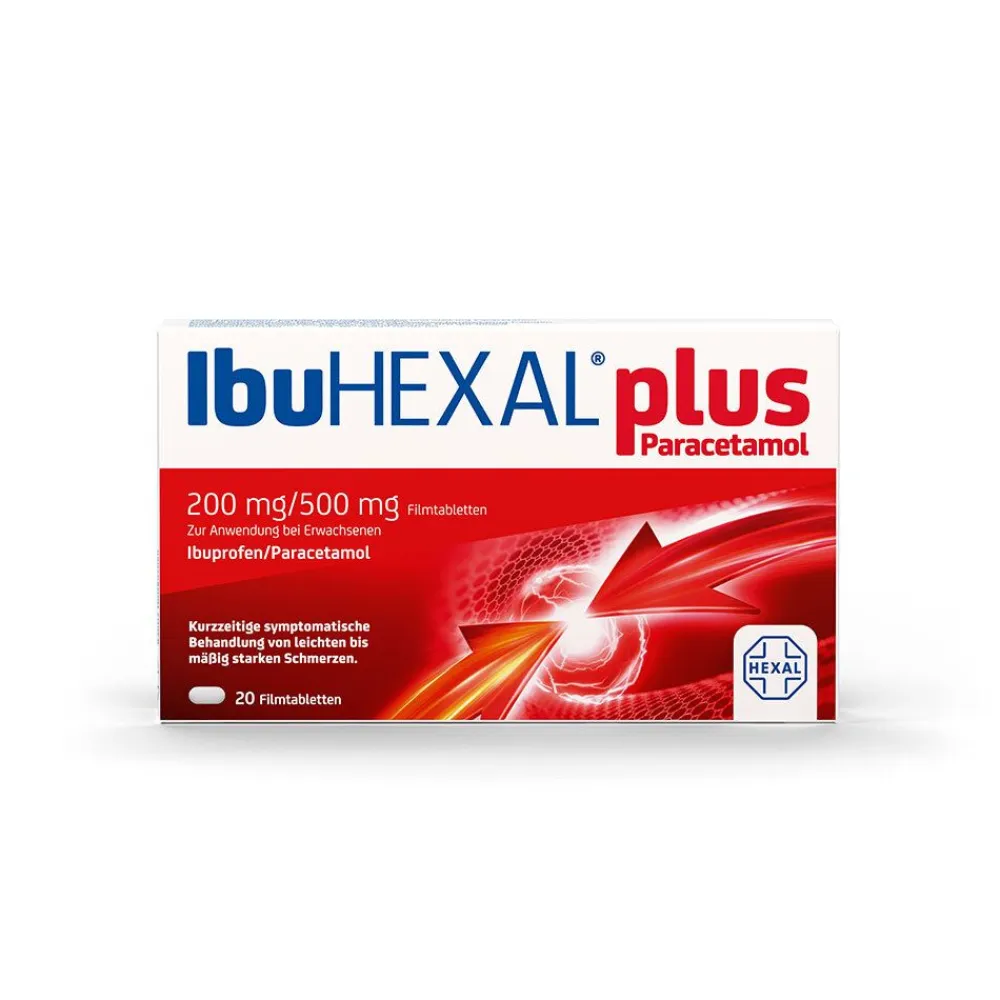 IbuHEXAL® plus Paracetamol - Stark wie Ibuprofen 400 mg plus besser verträglich| New