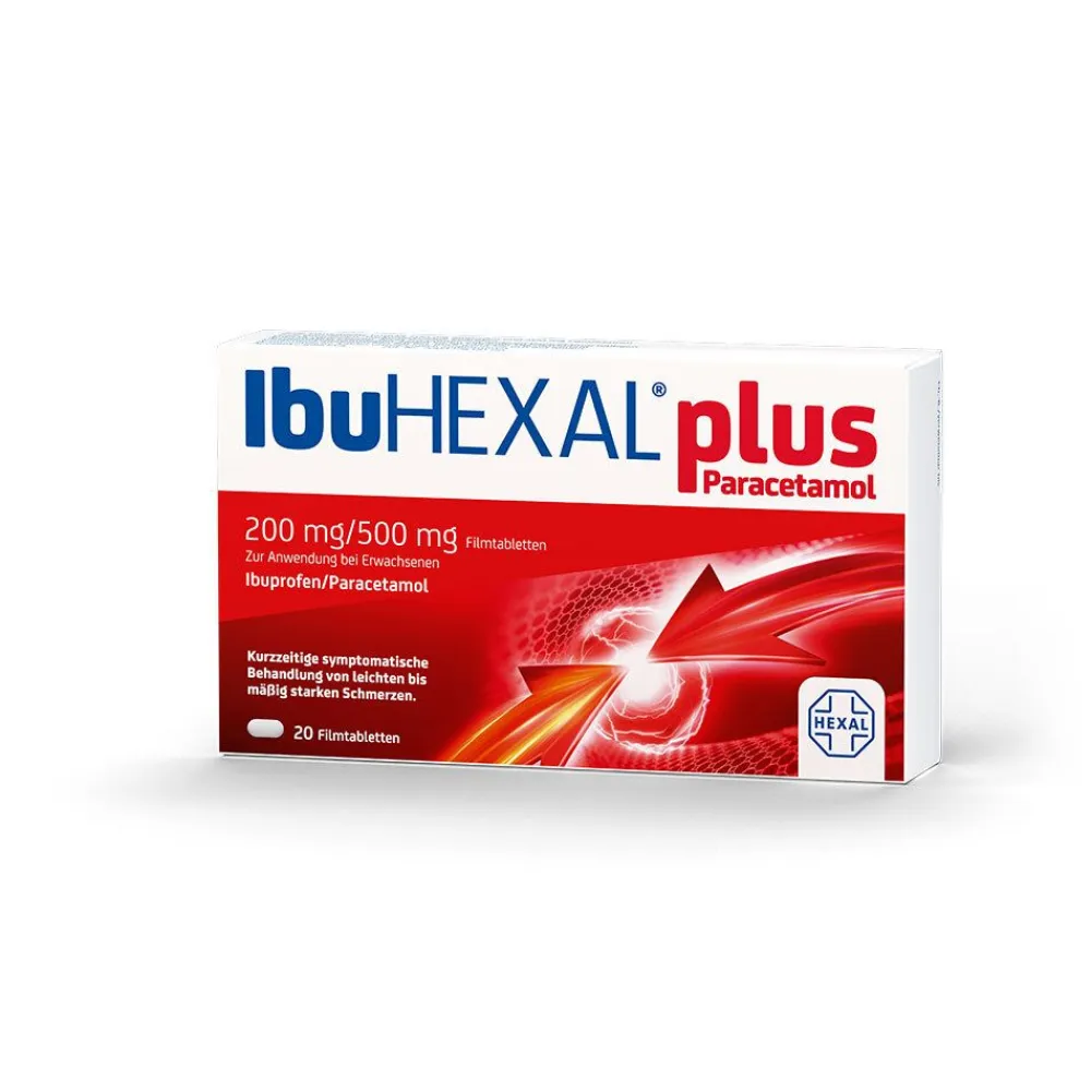 IbuHEXAL® plus Paracetamol - Stark wie Ibuprofen 400 mg plus besser verträglich| New