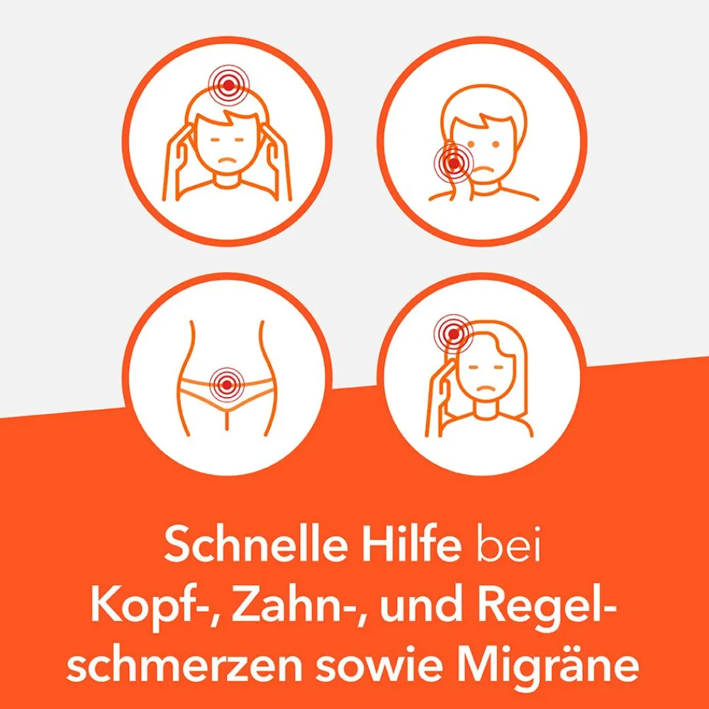 IBU-LYSIN-® 400 mg Filmtabletten: Lindern Kopfschmerzen schnell durch die Kombination aus Ibuprofen und dem Wirkbeschleuniger Lysin>ratiopharm Online