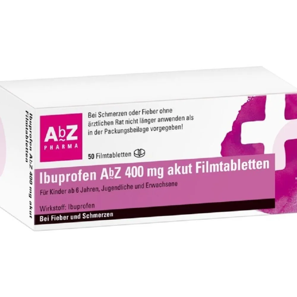 Ibuprofen AbZ 400 mg akut - bei Schmerzen, Entzündungen und Fieber, Filmtabletten| Best