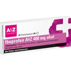 Ibuprofen AbZ 400 mg akut - bei Schmerzen, Entzündungen und Fieber, Filmtabletten>AbZ Pharma Outlet